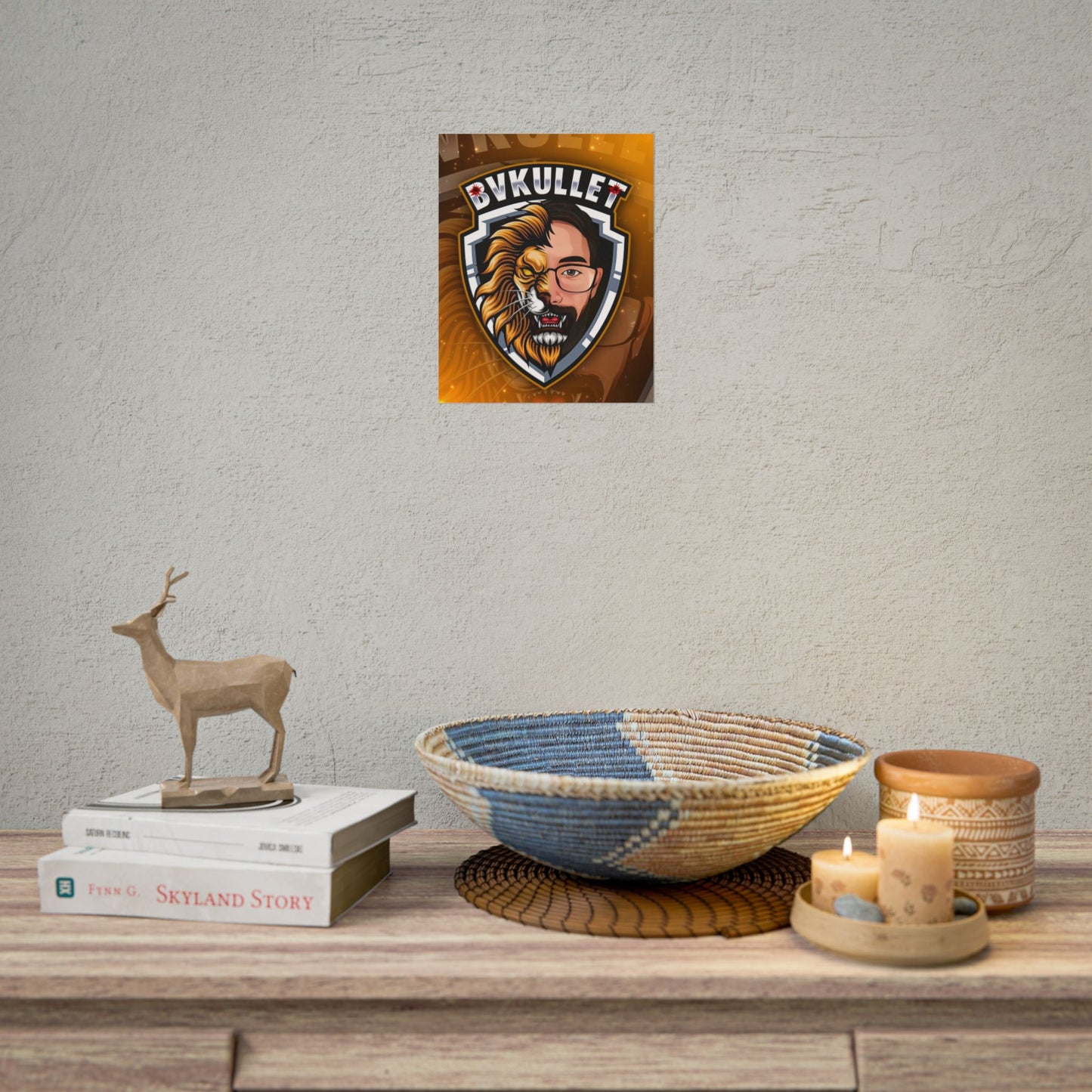 Bold Lion Art Rollable Posters, Gamer Wall Decor, Customizable Prints, Unique Gifts for Him, Art Poster for Man Cave