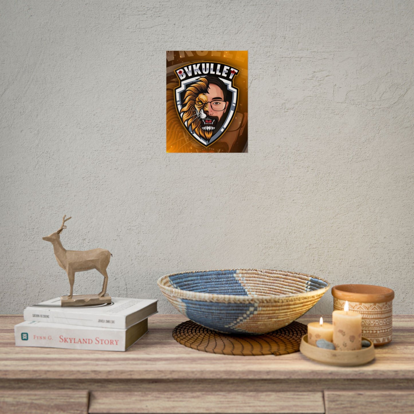 Bold Lion Art Rollable Posters, Gamer Wall Decor, Customizable Prints, Unique Gifts for Him, Art Poster for Man Cave