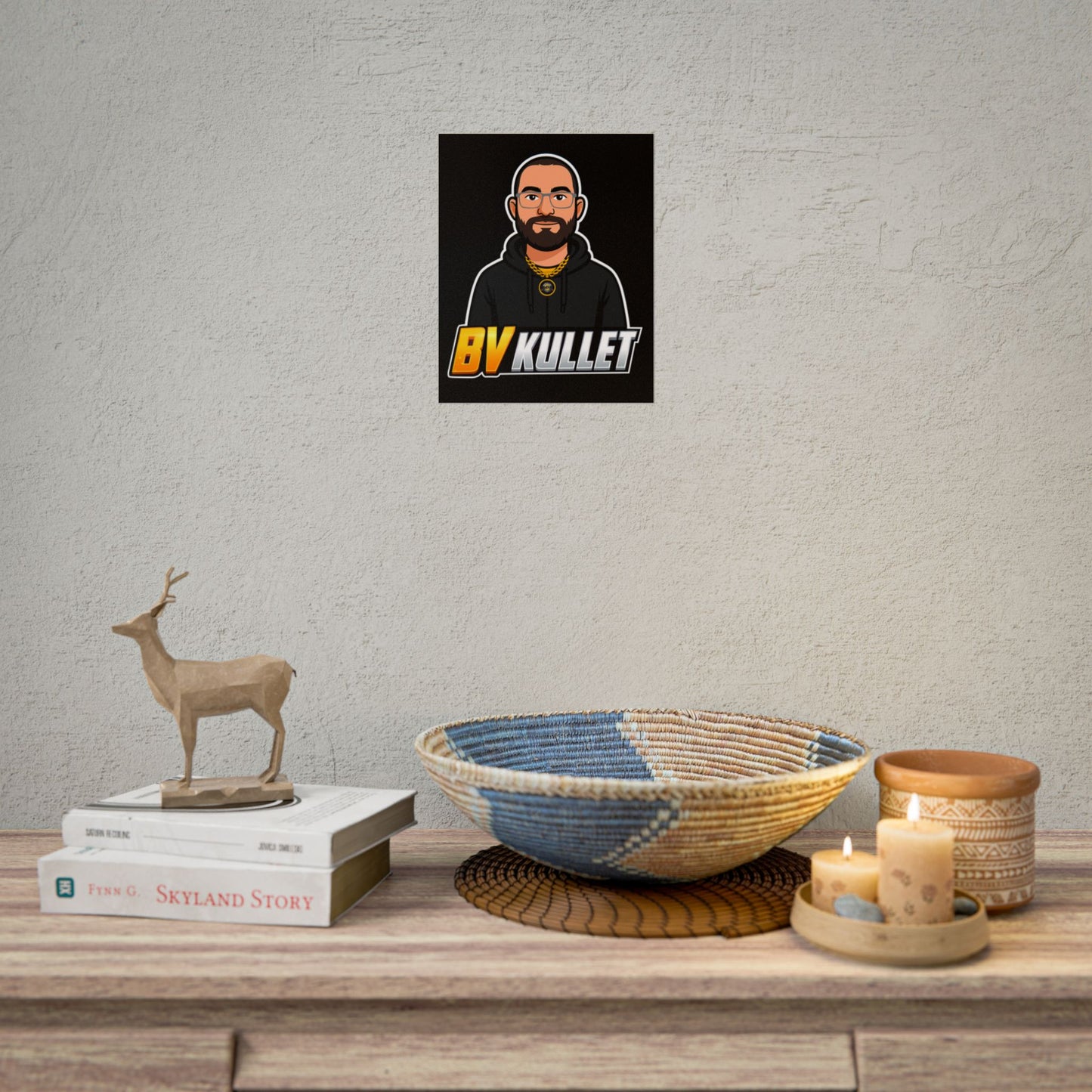 Personalized Rolled Poster Art, Custom Wall Decor, Unique Gift for Fans, Stylish Room Accent, BVKULLET Design