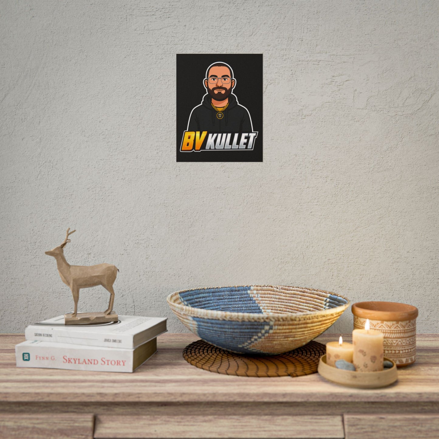 Personalized Rolled Poster Art, Custom Wall Decor, Unique Gift for Fans, Stylish Room Accent, BVKULLET Design